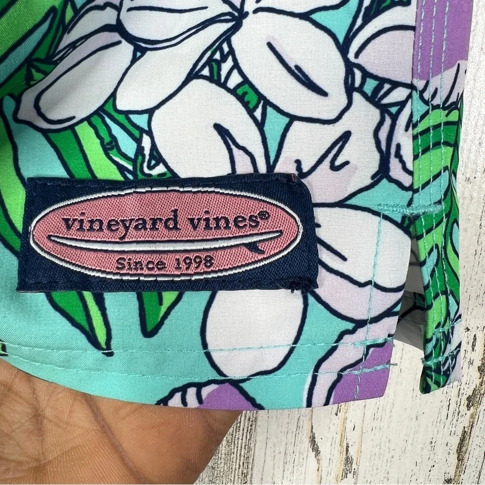 NEW! Vineyard Vines Men Short Pants XL Swimwear Trunk Tropical Island Resortwear